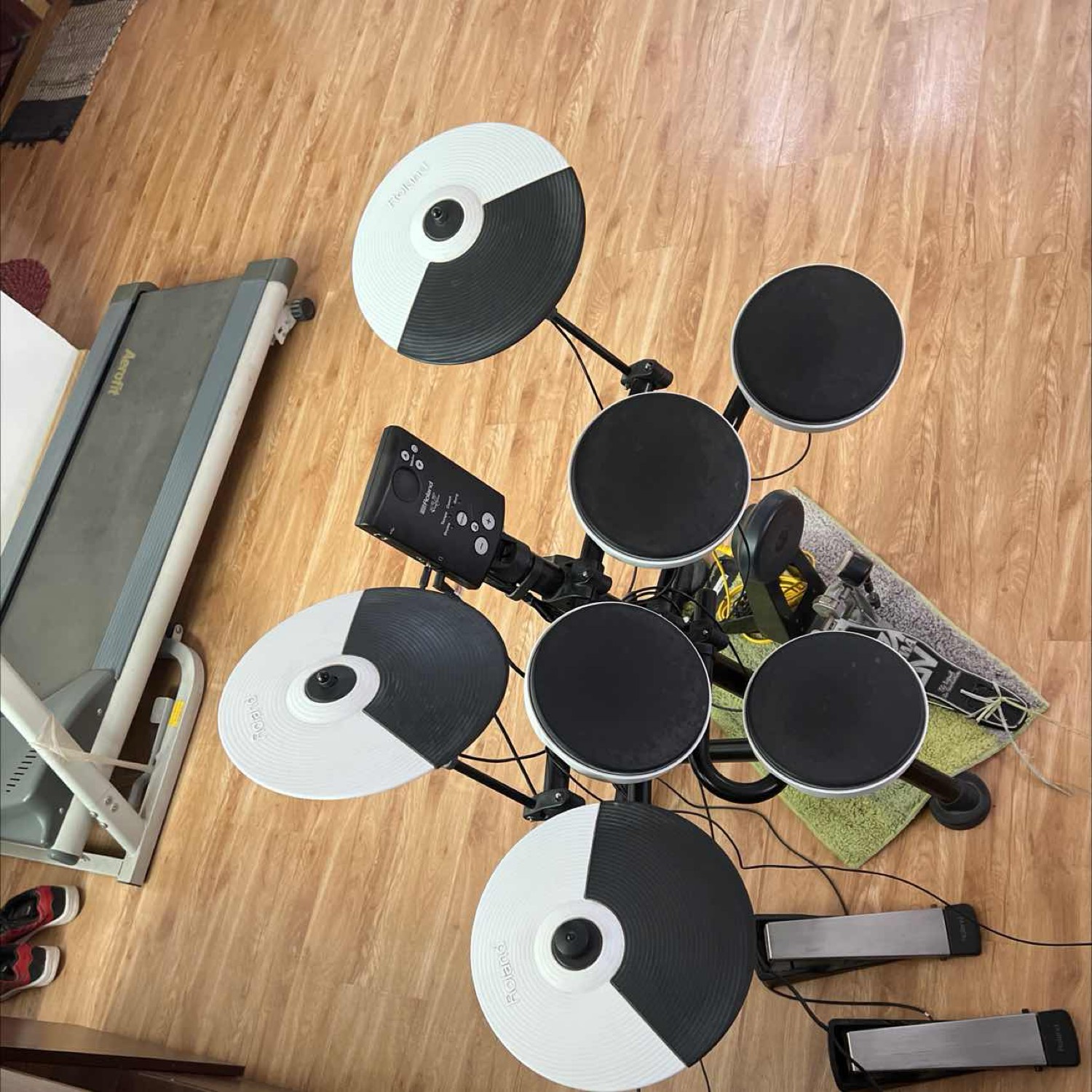 Buy Used 'Roland TD1K drum kit with Yamaha tower kick drum and TAMA